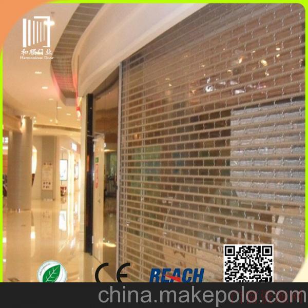 中国 浙江 杭州供应商铺电动卷帘门/水晶就透视卷帘门_13588401424