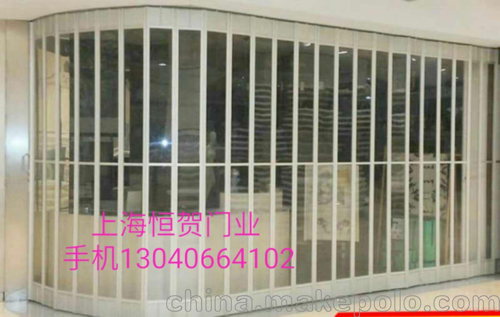 上海供应侧拉水晶卷帘门，铝合金水晶折叠门_13040664102