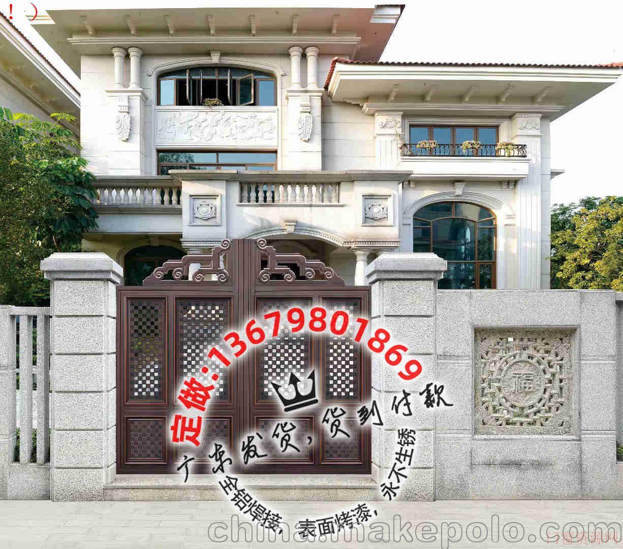 广东佛山铝木复合门窗铝艺别墅大门_13516648011