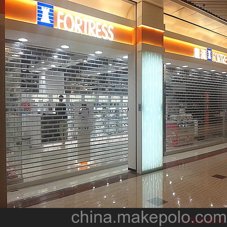 浙江杭州供应商场透视卷帘门/银行水晶防盗门_13588401424