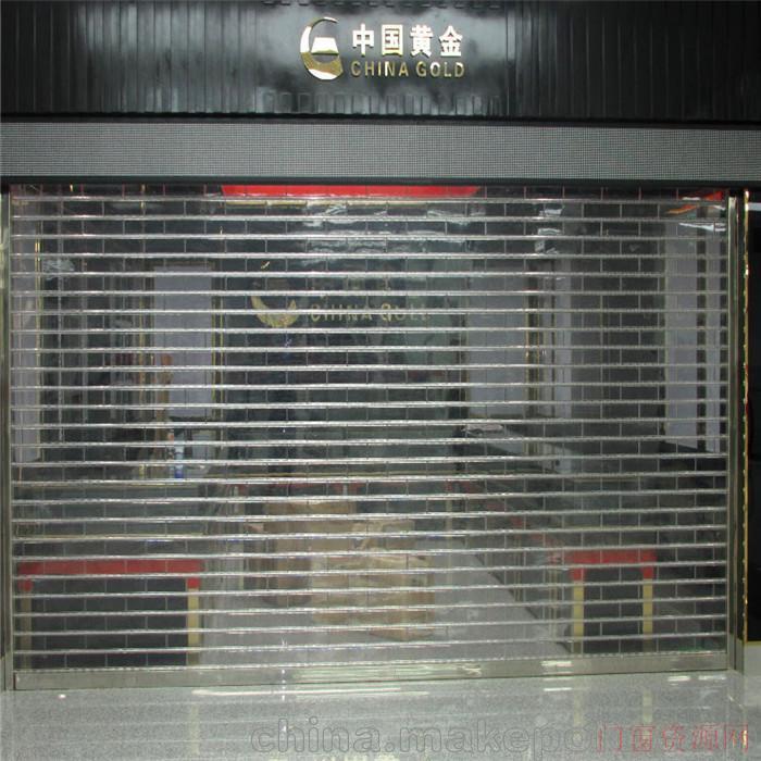 浙江杭州现货供应铝合金直条水晶门/无缝铝条水晶卷闸门_卷帘门_13588401424