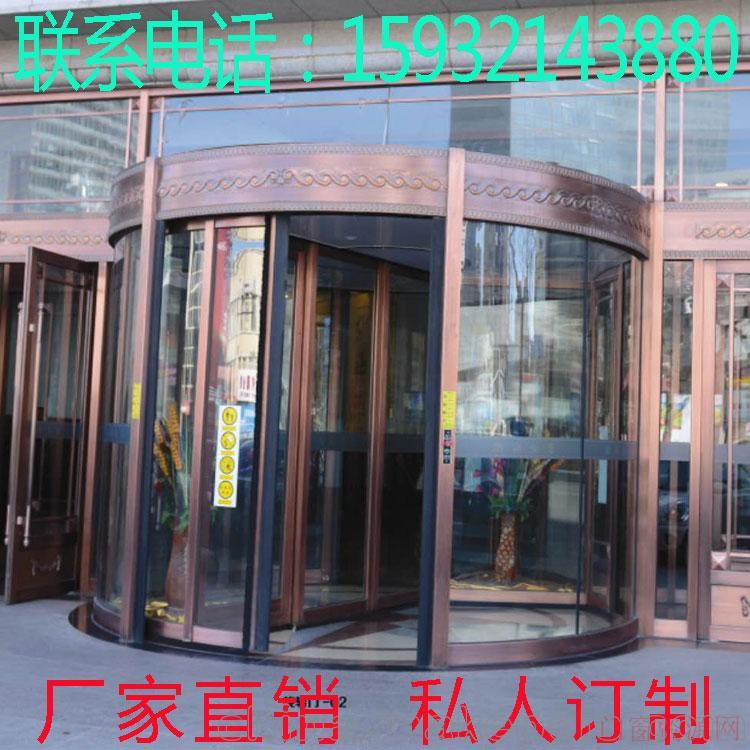 河北石家庄专业旋转门生产厂家两翼带平开手动/自动旋转门_钢门、铁门、铜门_15932143880