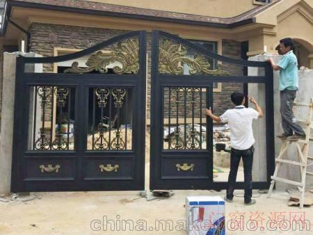 河北沧州铝艺别墅大门河北石家庄铝艺大门图片_防盗门_15369785795