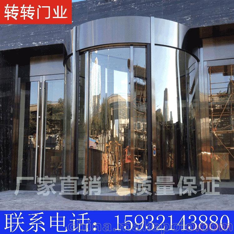 河北石家庄豪华酒店商场两翼带平开/旋转门防盗手动旋转/高档自动旋转门_钢门、铁门、铜门_15932143880