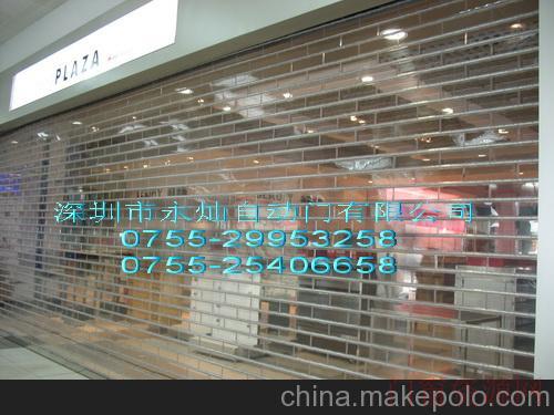 广东深圳永灿电动水晶卷帘门供应pc水晶卷帘门
