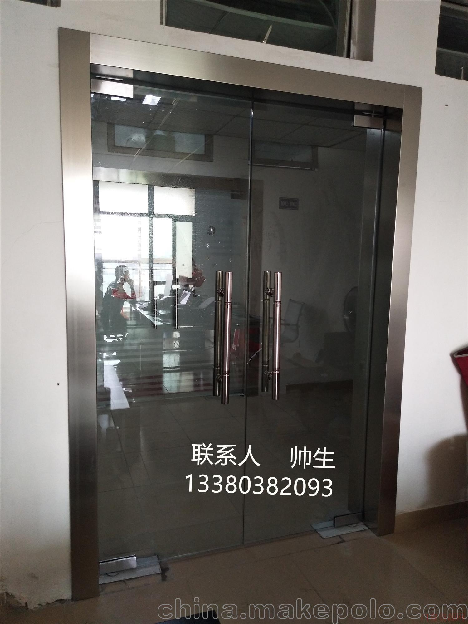 广东深圳玻璃门定做安装深圳沙井公司办公玻璃门/玻璃隔断/店铺推拉门定做