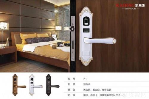 广东凯恩斯房间门指纹锁  铝合金指纹锁 室内门电子指纹密码锁