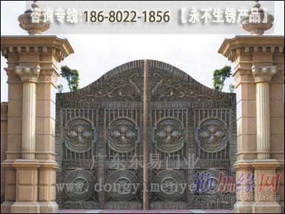 纯铜铸造庭院铜门