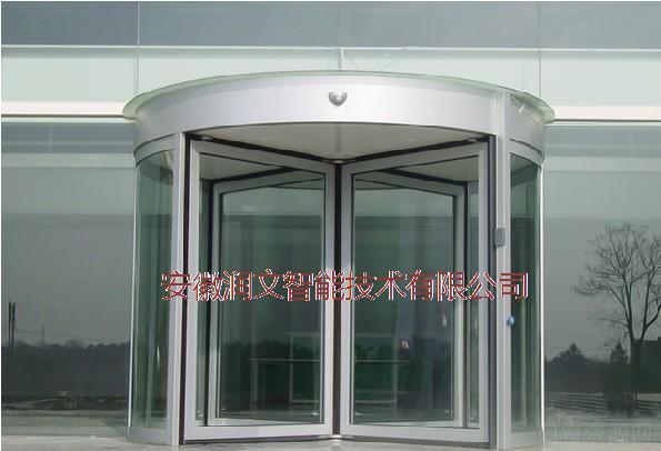 两翼带展台豪华自动旋转门 安徽润文自动旋转门供应生产厂家