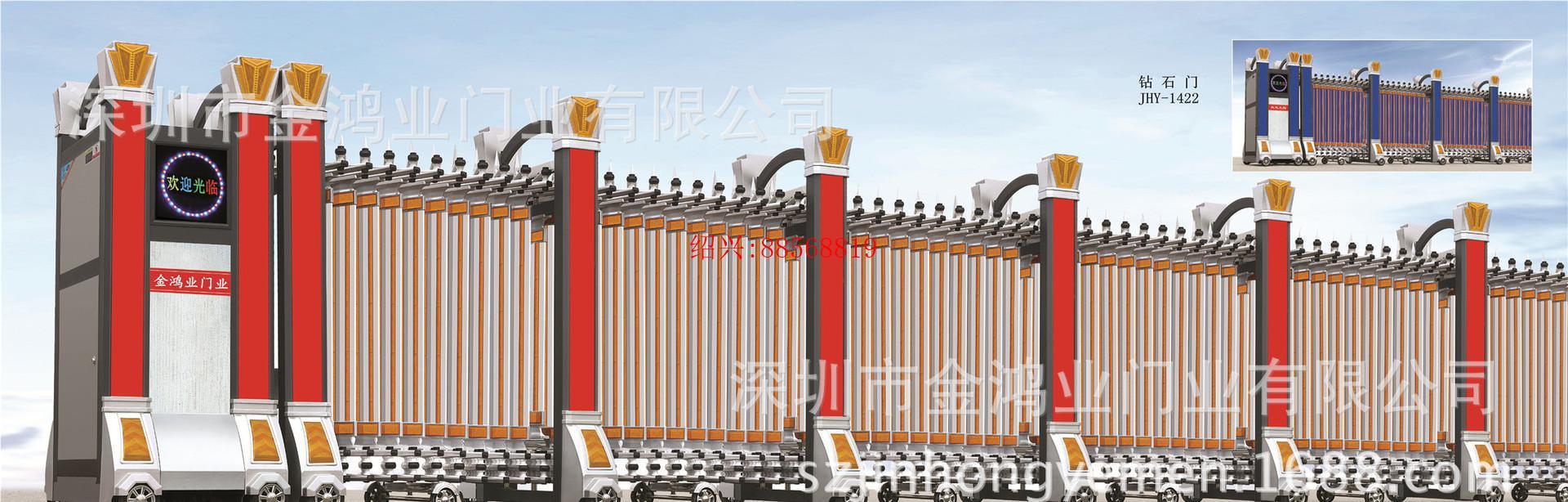 绍兴强镇铝合金分段电动门伸缩门平水电动门质量保证 安装